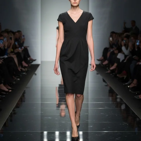 Armani Collezioni Wool Charcoal Dress - Picture 1 of 11